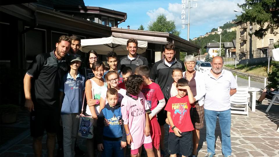 con i calciatori del palermo